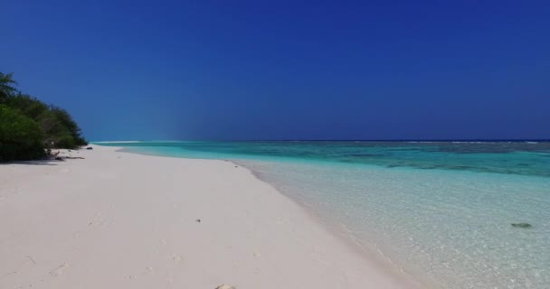 Viagem Exótica Ilha Maldivas Sul Ásia Praia Areia Branca Deslumbrante — Vídeo de Stock