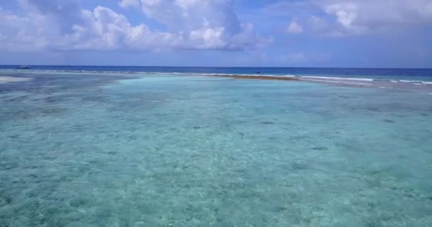 Спокійне Море Вдень Екзотична Природа Домініканської Республіки Карибське Море — стокове відео