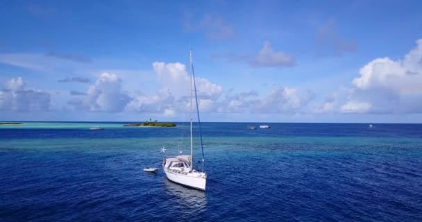 Deniz Manzaralı Küçük Tekneler Bali Deniz Manzarası — Stok video