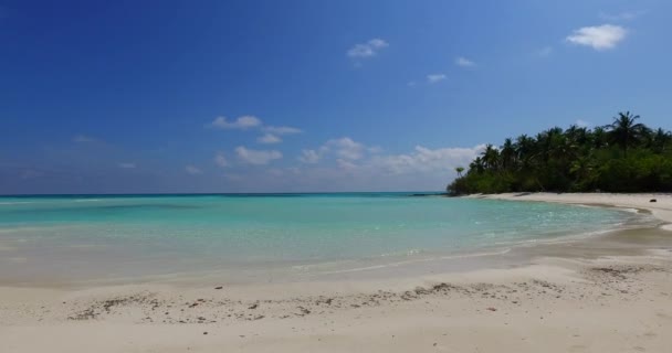 Garis Pantai Kosong Dengan Air Dangkal Perjalanan Bora Bora Polinesia — Stok Video