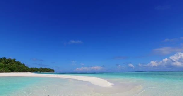 Ruhiger Strand Mit Klarem Meer Exotischer Urlaub Der Dominikanischen Republik — Stockvideo