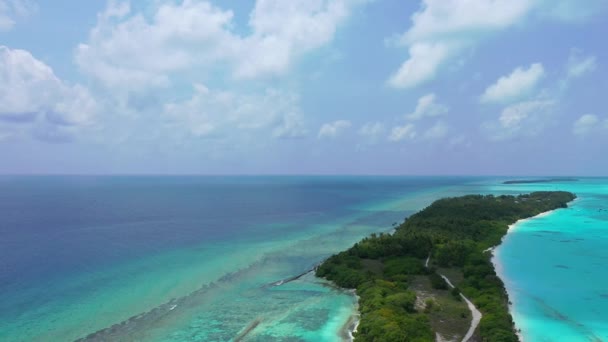 Lebendige Türkisfarbene Exotische Meereslandschaft Naturlandschaft Bali Indonesien — Stockvideo