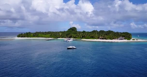 Sommerfrische Auf Der Insel Von Der Drohne Aus Gesehen Exotische — Stockvideo