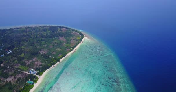 Aerial View Island Summertime Paradise Dominican Republic Caribbean — Stock Video