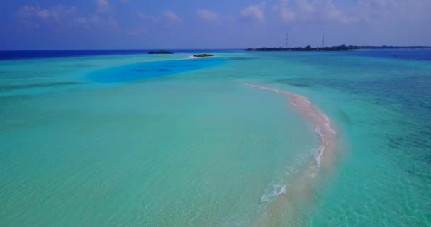 Turkoois Ondiep Water Met Zandpad Reis Naar Bora Bora Frans — Stockvideo