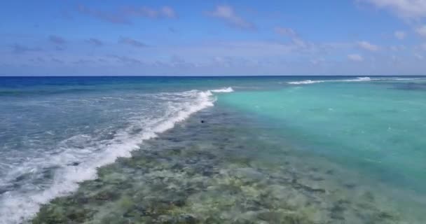 Des Vagues Mouvantes Mer Cristal Paradis Tropical Bora Bora Polynésie — Video