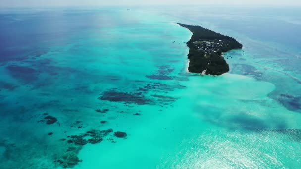 Isla Con Vista Mar Desde Dron Relajación Verano Tailandia Asia — Vídeo de stock