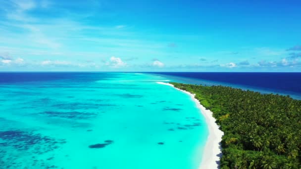 Wspaniały Widok Turkusową Wodę Zielone Wyspy Naturalna Scena Filipin Azji — Wideo stockowe