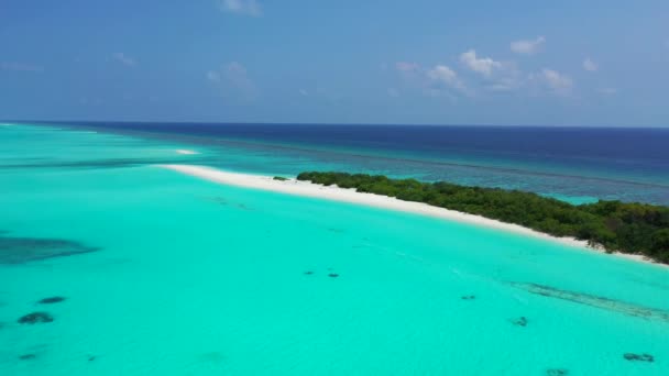 Isla Verde Bordeando Con Agua Turquesa Naturaleza Soleada Barbados Caribe — Vídeos de Stock