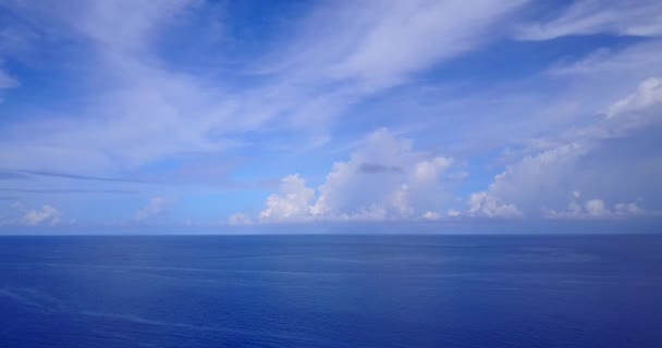 Azul Sereno Paisaje Marino Visto Desde Avión Tripulado Naturaleza Tropical — Vídeos de Stock