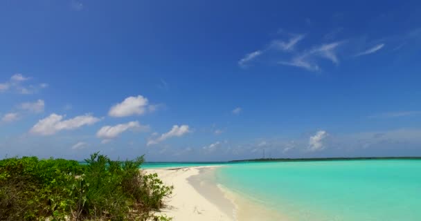 Jasně Modré Moře Lemující Tropický Ostrov Exotická Dovolená Dominikánské Republice — Stock video