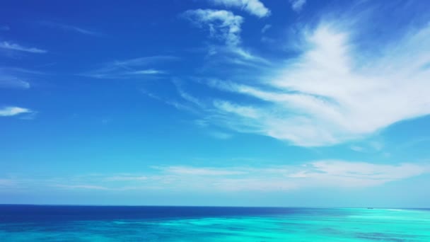 Turquoise Blue Seascape Vegetación Seychelles África Oriental — Vídeos de Stock
