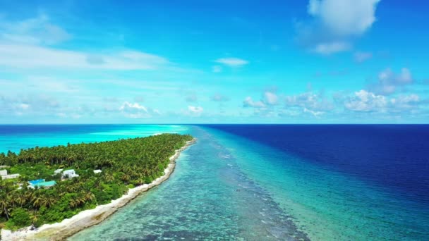 Green Tropical Island Deep Blue Sea Exotic Journey Koh Samui — Stock Video