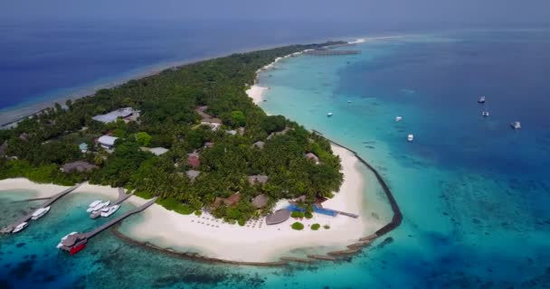 Luftaufnahme Des Island Resort Exotische Sommerreise Nach Bali Indonesien — Stockvideo