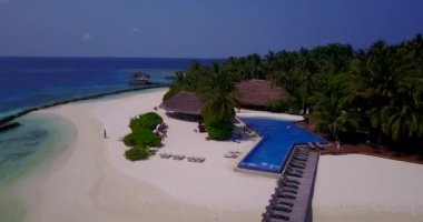 En tepeden tropik tatil köyü. Endonezya, Bali 'ye Seyahat.