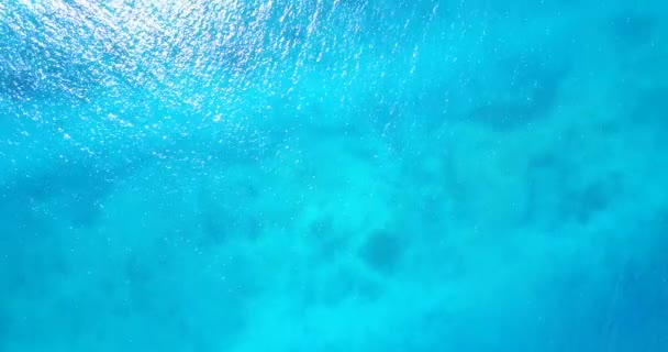 Eau Mer Cristalline Ondulée Vue Dessus Scène Tropicale Bali Indonésie — Video
