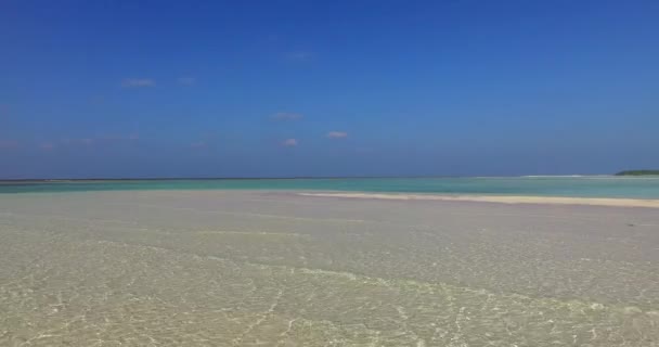 Spiaggia Esotica Con Sabbia Bianca Mare Turchese Vacanza Tropicale Repubblica — Video Stock