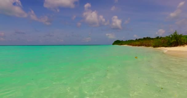 Rajski Spokojny Krajobraz Morski Turkusowym Morzem Tropikalny Charakter Bahamów Karaibów — Wideo stockowe