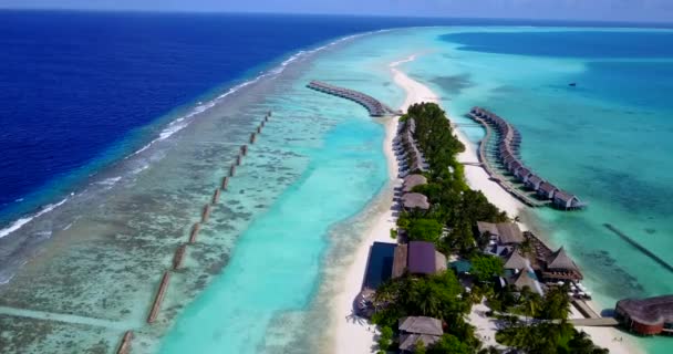 Gemütliche Holzbungalows Auf Der Insel Tropischer Sommer Der Dominikanischen Republik — Stockvideo