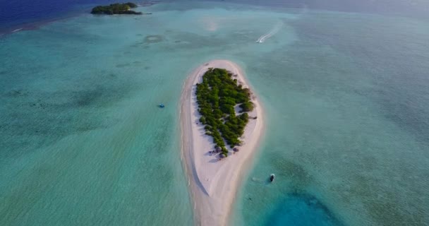 Tropisk Havsutsikt Dagtid Barbados Soliga Natur Karibien — Stockvideo