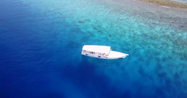 White Yacht Blue Sea Nature Bali Indonesia — Stock Video