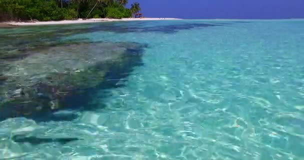 Vista Pequeñas Olas Marinas Naturaleza República Dominicana Caribe — Vídeo de stock
