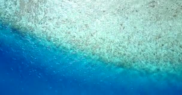 Głęboki Błękit Turkusowa Płytka Woda Scena Letnia Bali Indonezja — Wideo stockowe
