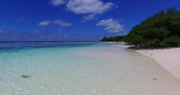 Unberührte Meeresküste Tag Reisen Nach Bora Bora Französisch Polynesien — Stockvideo