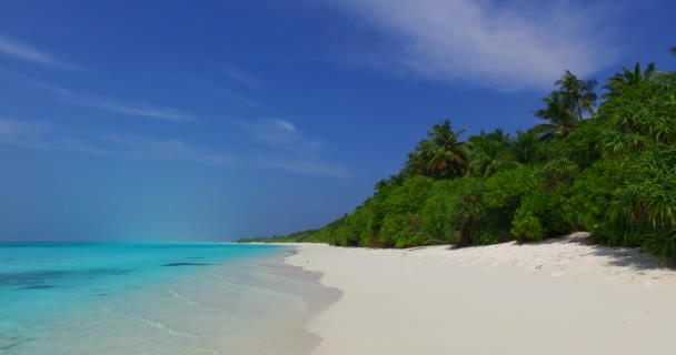 Plage Avec Sable Blanc Eau Mer Cristalline Scène Vacances Été — Video