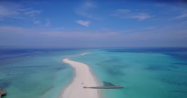 Cena Pitoresca Com Oceano Azul Turquesa Ilha Tropical — Vídeo de Stock