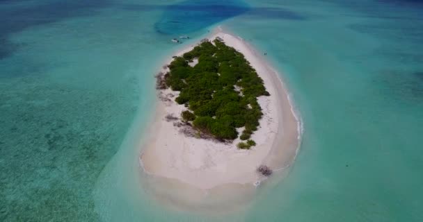 Bovenaanzicht Klein Eiland Met Groene Bomen Reis Naar Hawaï Verenigde — Stockvideo