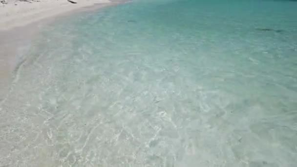 Rimpelend Uitzicht Het Zeeoppervlak Natuurlandschap Van Antigua — Stockvideo