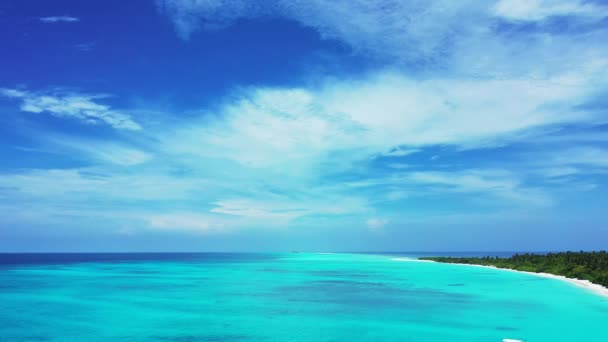 Przejrzysty Turkusowy Krajobraz Oceanu Białymi Piaszczystymi Plażami Krajobraz Jamajce Karaiby — Wideo stockowe