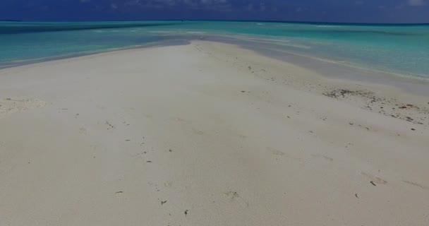 Закрыть Вид Прозрачную Низкую Воду Солнечная Природа Доминиканской Республики Карибский — стоковое видео