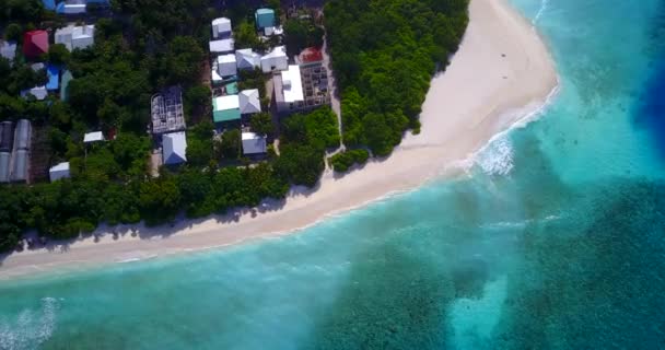 Island Shoreline Viewed Drone Nature Bali Indonesia — Stock Video