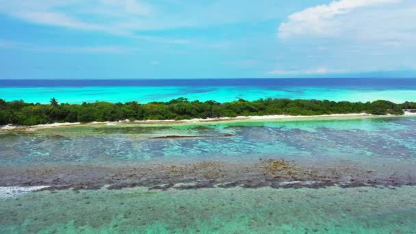 Mar Azul Turquesa Tropical Férias Verão Bali Indonésia — Vídeo de Stock