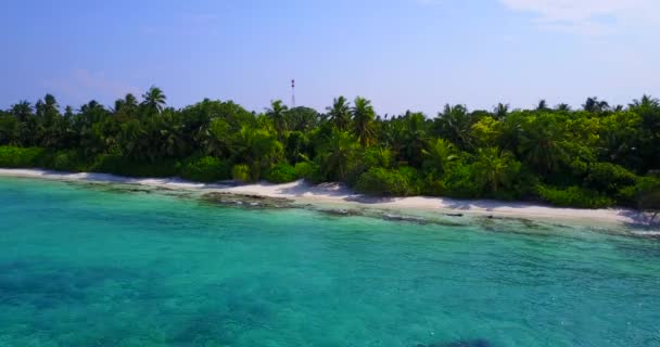 Huzurlu Deniz Manzarası Dominik Cumhuriyeti Karayipler Egzotik Doğası — Stok video
