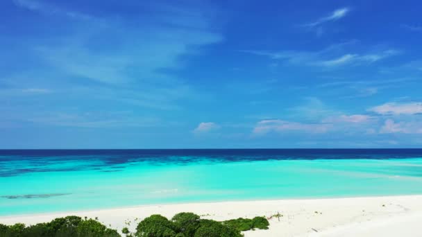 Mar Turquesa Brillante Isla Viajes Verano Antigua — Vídeos de Stock