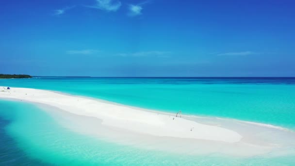 Borda Areia Com Mar Azul Turquesa Viagem Tailândia Ásia — Vídeo de Stock