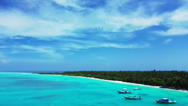 Niesamowity Turkusowy Krajobraz Morski Tropikalna Scena Przyrodnicza Jamajki Karaiby — Wideo stockowe