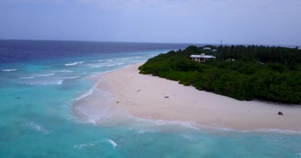 Playa Arena Blanca Con Mar Tormentoso Vacaciones Samui Tailandia — Vídeos de Stock