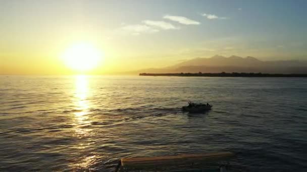 Ljus Solnedgång Vid Havet Exotisk Semester Thailand — Stockvideo