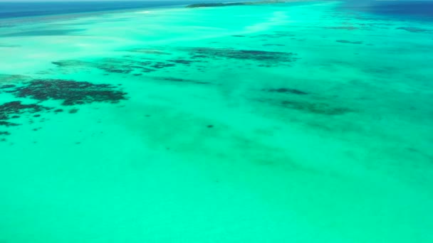 Ondulation Mer Turquoise Point Vue Aérien Paysages Naturels Bali Indonésie — Video