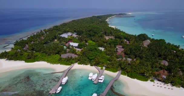 Fondo Paisaje Marino Aéreo Disfrutando Vacaciones Tropicales Bali Indonesia — Vídeo de stock