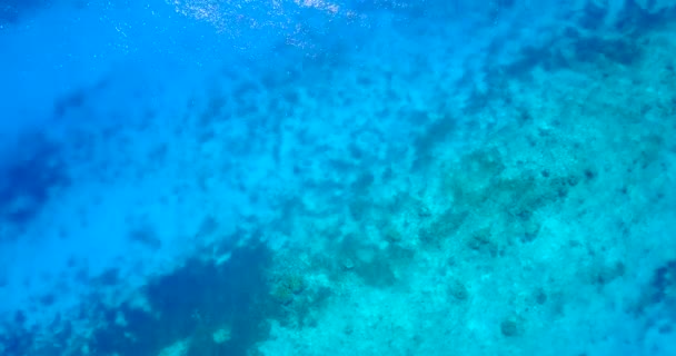 Olhando Para Turquesa Vibrante Mar Azul Verão Relaxar Bali Indonésia — Vídeo de Stock