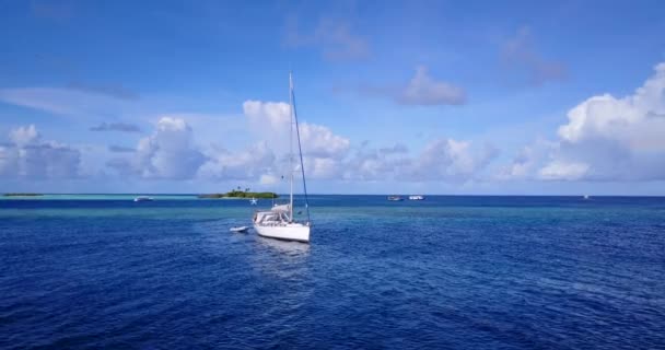 Aan Zee Overdag Natuurlandschap Van Antigua — Stockvideo