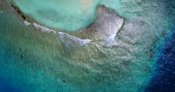 Superfície Mar Vista Cima Paraíso Tropical Barbados Caribe — Vídeo de Stock