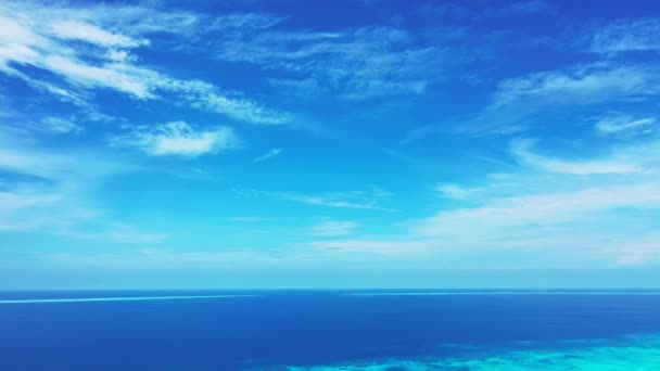 活泼的蓝色海景 印度尼西亚巴厘的Idyllic性质 — 图库视频影像