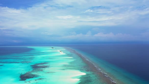 Agua Turquesa Poco Profunda Orilla Del Mar Paisajes Naturales Bali — Vídeo de stock