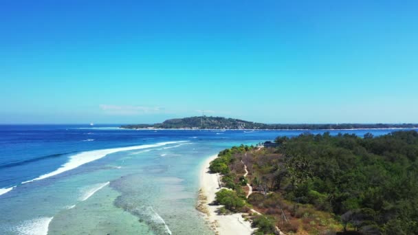 Vista Aérea Una Isla Exótica Maldivas Océano Índico Asia — Vídeos de Stock